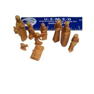9 piece Miniature Bakelite Nativity Set Mary Joseph Jesus Wise Men